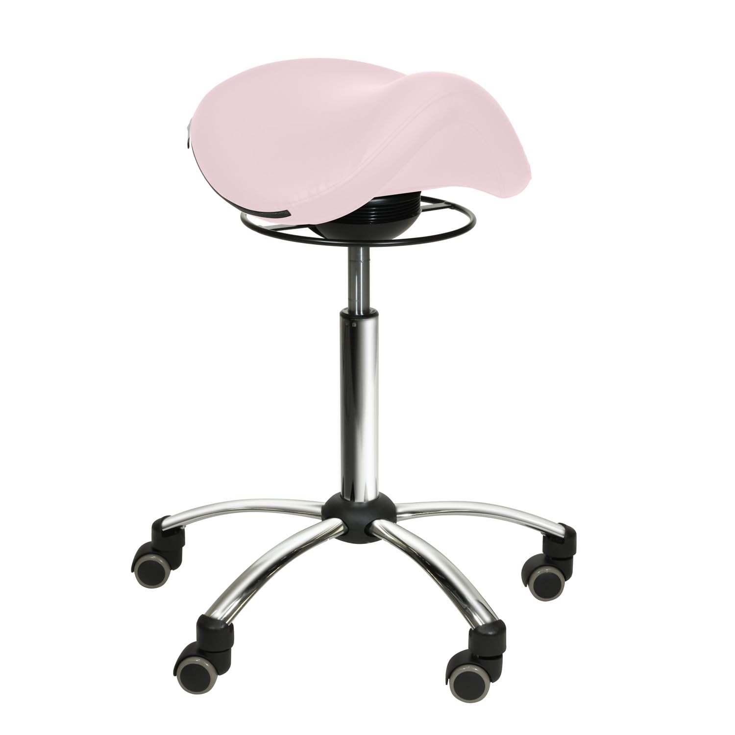  Bequemer Schwenksattelstuhl rosa für den Arbeitsplatz
| Rosenfarbiger Sattelstuhl mit Schwenkmechanismus für das Zuhaus
