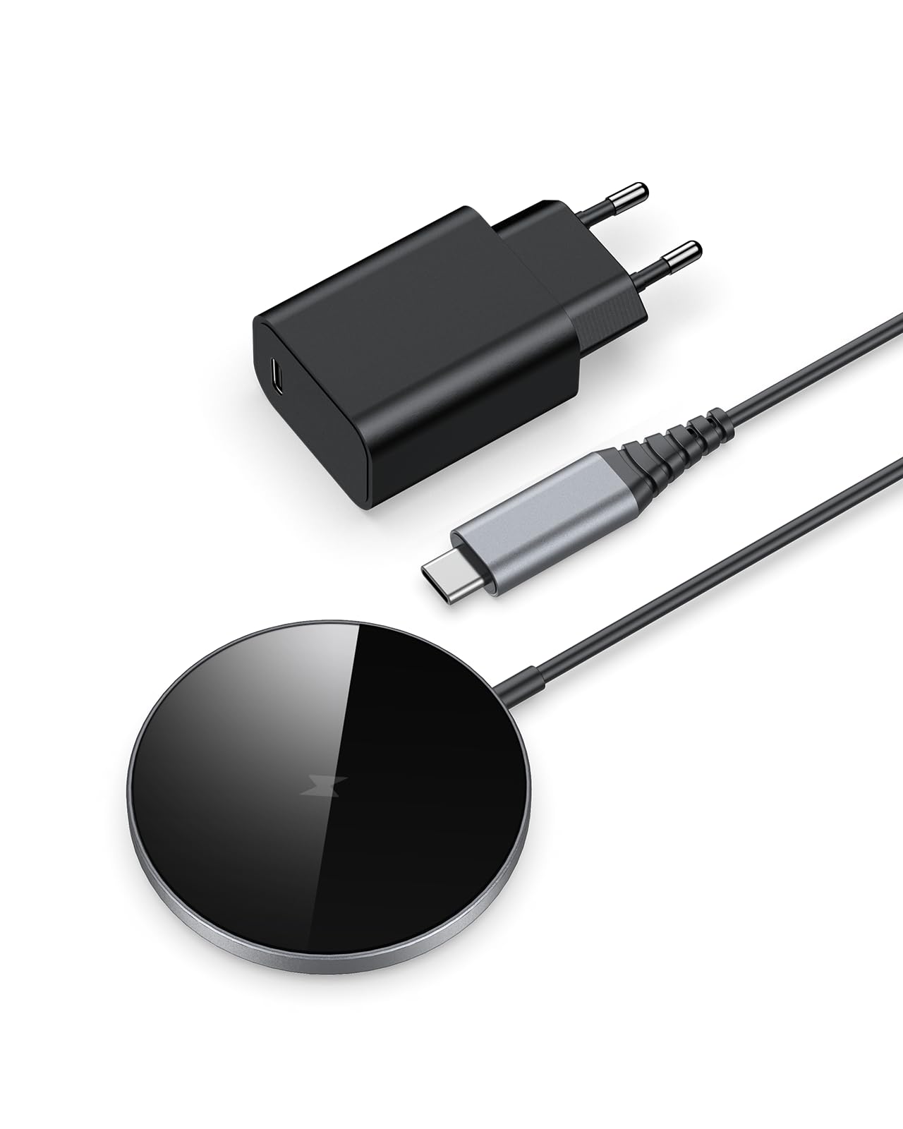 NANAMI MagSafe Ladegerät 20W USB-C Kompatibel mit iPhone 17 Air 16 Pro Max 15 Plus 14 13 12 Mini und AirPods 3 2 Pro - M