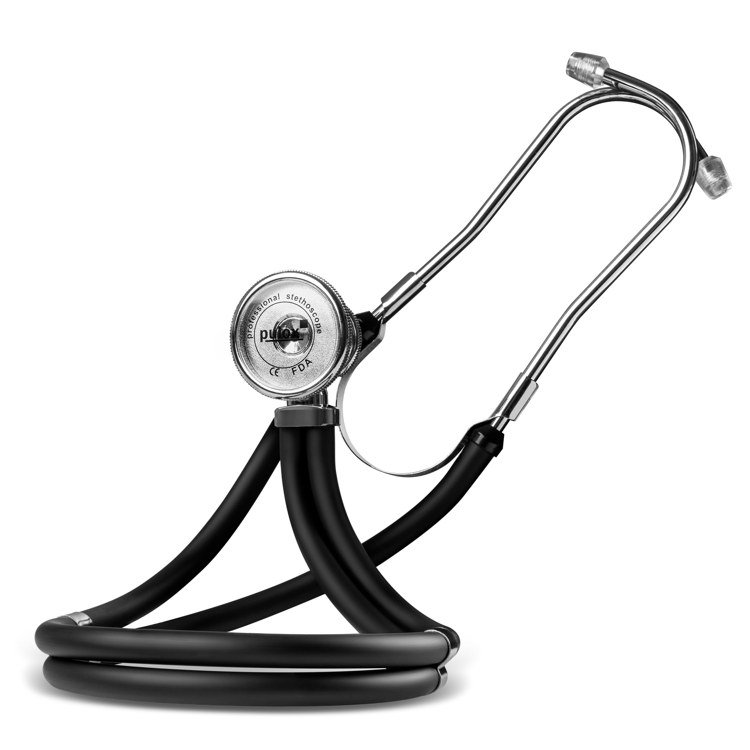 Pulox Rappaport Stethoskop - Professionelles 5-in-1 Doppelschlauch Stethoskop für Ärzte und Arztasistenten bei Patienten